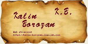Kalin Borozan vizit kartica